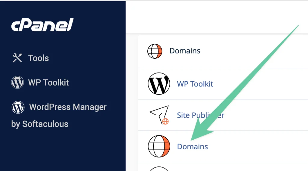 Domains Icon in cPanel
