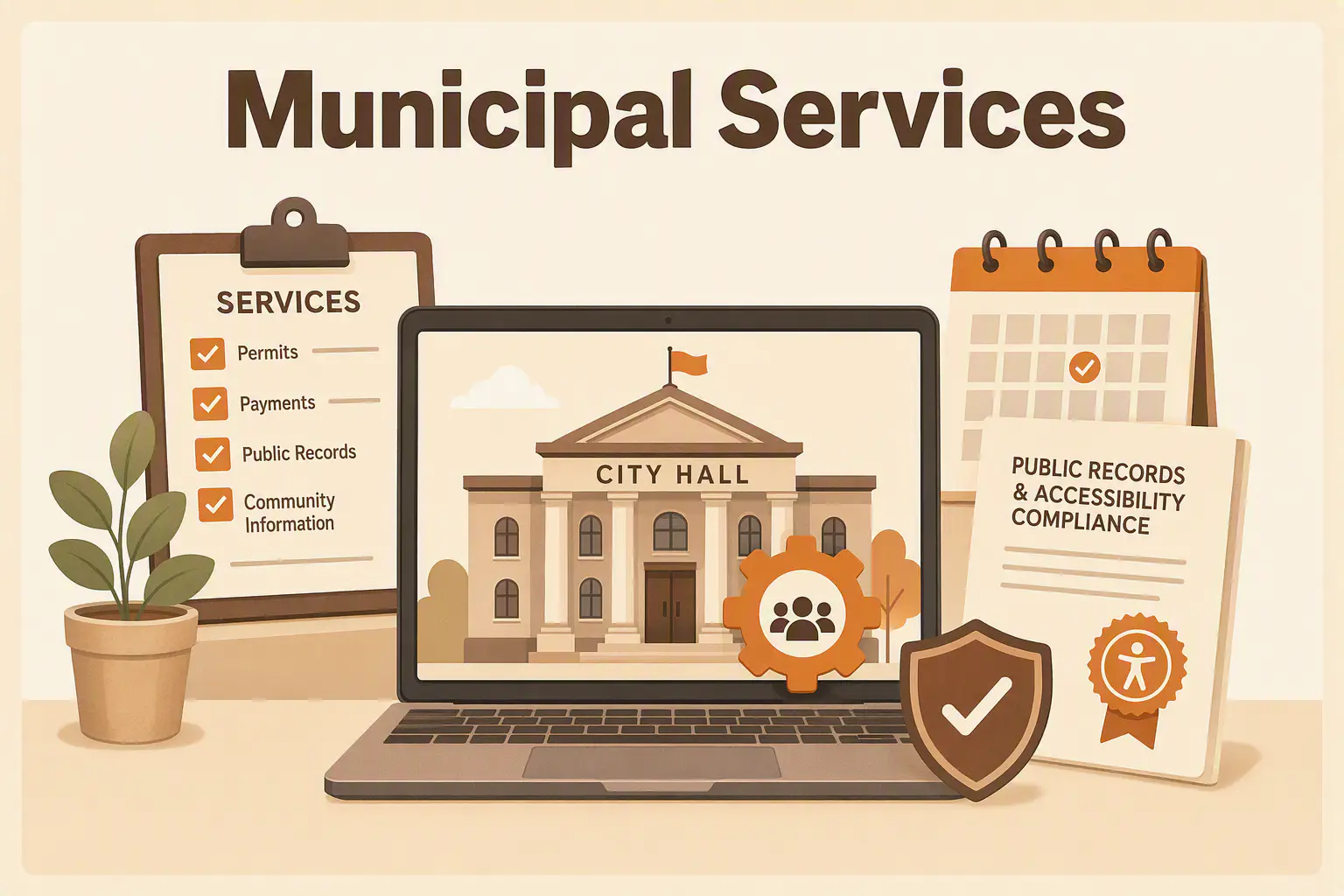 Designer - municipal services Municipal website design - created with AI